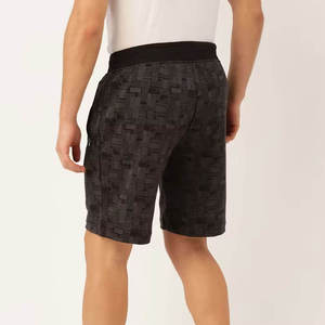 Shorts de sport pour homme, noirs, imprimés vintage, 100% coton, décontractés, pour la gym, l'entraînement, la course à pied, respirants - Product Image 3