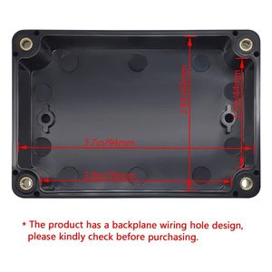 Scatola di Giunzione in Plastica ABS Impermeabile IP65 3.93x, Contenitore Elettronico Universale Nero Antipolvere per Strumenti Elettrici ed Elettronici - Product Image 3