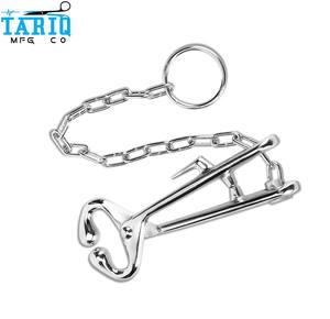 Support vétérinaire pour taureau, durable, réutilisable, en acier inoxydable, réglable, pour gros animaux, outil pour bovins TARIQ MFG CO - Product Image 1