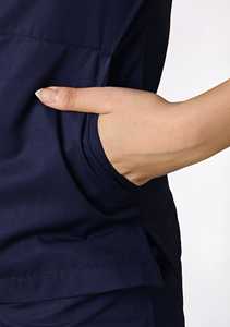 Conjuntos de Uniformes de Enfermería, Conjuntos de Uniformes Médicos Unisex, Blusa de Médico de Hospital, Tela Elástica Médica, Manga Corta, Función Antiestática - Product Image 3