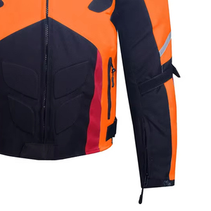 Chaqueta de Motocicleta para Hombre, de PU, Resistente al Viento, con Bloques de Color, Cuello Alto, Chaqueta Protectora para Motociclistas - Product Image 6