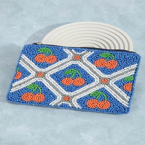 Porte-monnaie élégant en perles de coton faites à la main pour femmes, broderie tendance avec fermeture éclair, personnalisable - Product Image 5