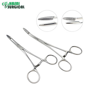 Pinces chirurgicales en acier inoxydable droites et courbées 220 mm – Instruments manuels pour la chirurgie - Product Image 5