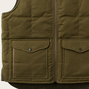 Men's Olive Green Tactical <b>Canvas</b> Vest with Zipper Closure Front Pockets Quick Dry V-Neck 100% Cotton Spring Outerwear - Product Image 5
