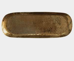 Plateau de service rond décoratif en laiton, idéal pour les temples, les salles de méditation et les environnements spirituels - Product Image 2