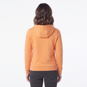 Women's <b>Orange</b> Zip Up <b>Hoodie</b> Long Sleeve Solid Color Hooded Sweatshirt with Pockets Breathable Fall Winter. - Product Image 2