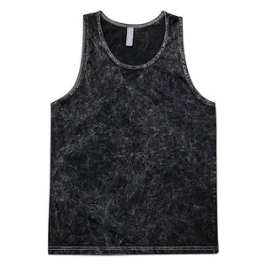 Débardeur décontracté unisexe pour hommes et femmes, léger, pour l'été, la gym et l'entraînement, effet délavé vintage, coupe musclée - Product Image 1