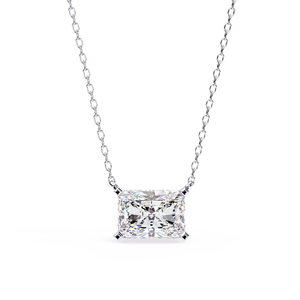 Collar de Diamantes con Corte Asscher en Oro Amarillo de 2 Quilates, Color D, Certificado, Joyería Clásica de Compromiso para Mujer - Product Image 3