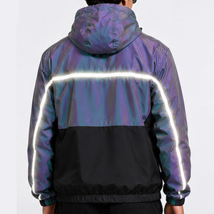 Private Label <b>Reflective</b> Hooded Winter Windbreaker <b>Jacket</b> for <b>Men</b> Breathable Regular Fit with Front Logo - Product Image 3