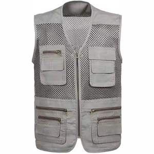Chaleco de Trabajo para Hombre TITAN TREAD WEAR, Transpirable, de Mezclilla, para Motociclistas, con Cierre de Cremallera, Múltiples Bolsillos, Ropa de Invierno con Calefacción, Color Gris - Product Image 2