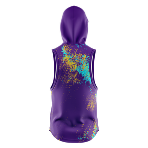 เสื้อฮู้ดดี้ผู้ชายแบบไม่มีแขน ผ้าเนื้อนุ่มพิเศษ สปอร์ต  ปักลายด้านหน้า  สำหรับฤดูหนาว  น้ำหนัก 300 กรัม - Product Image 4