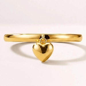 Bague en argent 925 en forme de cœur, design simple et romantique, unisexe, à porter au quotidien - Product Image 3
