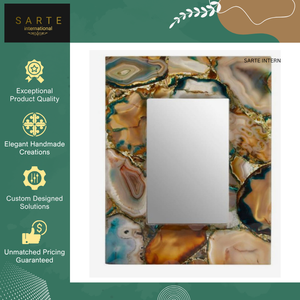 Cadre photo artisanal en pierre naturelle (quartz rose, agate) de haute qualité pour la décoration intérieure et de table, à prix abordable - Product Image 4