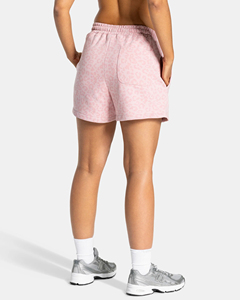 Shorts de Mujer de Primera Calidad, 100% Algodón, con Logotipo Personalizado Bordado en 3D, Estampado de Leopardo Rosa, con Ribete, Corte Relajado - Product Image 3