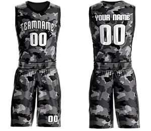Conjunto de Camiseta de Baloncesto Sublimada Personalizada, Cuello en V, Sin Mangas, Camuflaje, Absorbe la Humedad, Ropa Deportiva para Hombre Adulto - Product Image 5