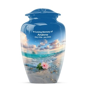 Urna Funeraria Personalizada para Cenizas, Urna Conmemorativa para Playa o Atardecer en el Océano, Urna Funeraria Personalizada, Recuerdo Conmemorativo Costero - Product Image 2