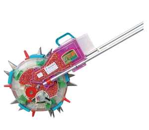 Sembradora manual de maíz con fertilizante, doble de 7 puntas, de empuje manual, distancia de siembra de 10 cm, componentes de engranajes, 1 hilera, 3 meses de garantía. - Product Image 1