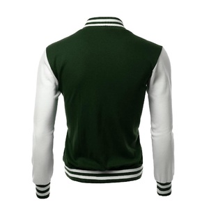 Chaqueta Universitaria Personalizada, Chaqueta Bomber Varsity con Cuerpo de Lana y Mangas de Cuero, Ropa Deportiva Universitaria para Graduación, Venta al Por Mayor - Product Image 2