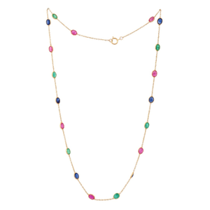 Women's 18K Yellow Gold Diamond and Pearl Station Necklace with Heart Charm for Party Occasions - Product Image 4