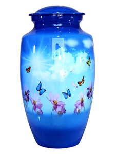 Prestigious Aluminum <b>Keepsake</b> <b>Memorial</b> Cremation Urn Ash Holder Crafted With Refined Texture And Secure Top Closure - Product Image 4