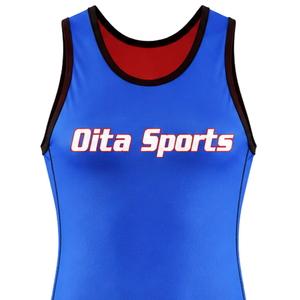 Singlet de Lucha Sublimado Azul Rey para Hombre, Uniforme de Lucha Atlético Ligero de Poliéster, Ropa Deportiva para Entrenamiento y Alto Rendimiento - Product Image 4