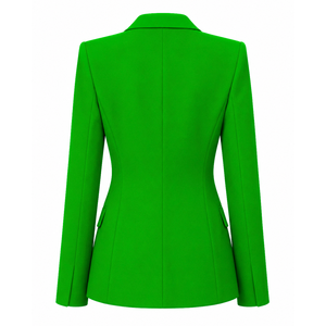 Blazer de Mujer Chi Eta Phi con Botones, Solapa con Muescas Bordadas, Traje de Oficina Elegante, Chaqueta Formal para el Trabajo - Product Image 4
