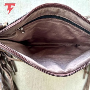 New Fashion Unisex Adjustable <b>Strap</b> Cowhide Leather Handbag High Quality Custom Logo Zipper Waterproof Lightweight <b>Shoulder</b> <b>Bag</b> - Product Image 4