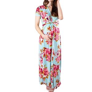 Robe de maternité imprimée intégrale de haute qualité pour femmes, débardeur d'allaitement, robe longue pour femmes enceintes, collection 2026 en gros - Product Image 1