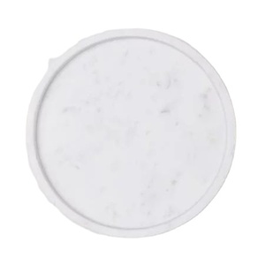 ถาดหินอ่อนทรงกลมแบบมินิมอล ถาดเสิร์ฟหินแบน ถาดตกแต่งโต๊ะกาแฟ อุปกรณ์จัดระเบียบโต๊ะกาแฟ ของตกแต่งบ้านสุดหรู สินค้าใหม่ที่ดีที่สุด - Product Image 1