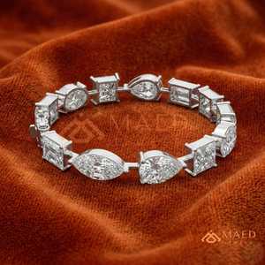 925 Silver Mixed Shape Moissanite Tennis Bracelet Pear Princess Emerald Cut Women Fashion Jewelry Luxury <b>Gift</b> - Product Image 6