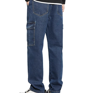 Ventes chaudes : Salopette en jean droite et ample pour homme, pantalon cargo en denim tendance pour homme - Product Image 6