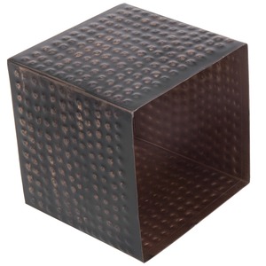 Hammered Metal Tissue Box Cover Decorative Tissue Holder Perfect For Living Room Dining <b>Table</b> Office And Bathroom Countertop - Product Image 6