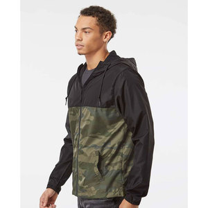 Veste coupe-vent à capuche pour homme, imprimé camouflage, fermeture éclair, décontractée, légère, en polyester - Product Image 6