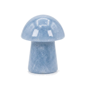 High Quality Crystal Mushroom Angelite Gua Sha Body Natural Scraping Massage <b>Tool</b> Facial Gemstone Mushroom Wholesale - Product Image 5