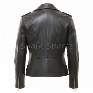Vintage style <b>Short</b> women <b>leather</b> jacket loose fit streetwear fashion piece for autumn season comfortable <b>Leather</b> outfit - Product Image 2