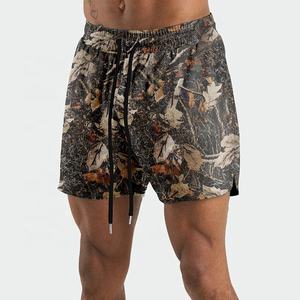 Shorts de sport respirants à séchage rapide pour hommes et enfants, en maille, avec cordon de serrage, double couture, camouflage multicolore personnalisé - Product Image 2