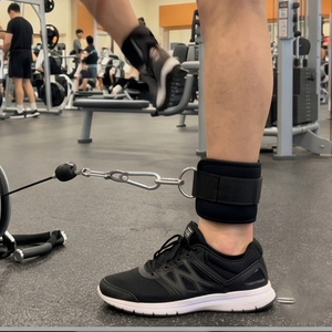 Sangle de cheville réglable pour machine à poulie, fixation de câble haute élasticité, pour entraînement de musculation des jambes, sangles de puissance, support de barre pour les jambes - Product Image 5