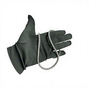 Chaîne tennis en argent 925 de luxe avec diamants taille brillant pour fiançailles, mariage, anniversaire, fête - Cadeau unisexe plaqué argent GRA - Product Image 1