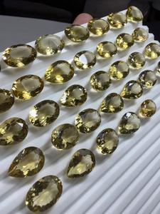 Pierre de quartz citronnée de qualité supérieure pour la création de pendentifs, pierre précieuse facettée à prix de gros auprès du fournisseur - Product Image 1