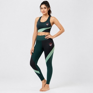 Vêtements de sport décontractés, haut de sport doux, leggings assortis, tenue de sport extensible et flexible, ensemble de yoga pour femmes - Product Image 4