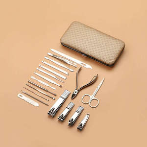 Kit de soin des ongles en acier carbone 19 pièces, outils professionnels pour coupe-ongles, ensemble de ciseaux de manucure par ANAAIF ENTERPRISES - Product Image 5