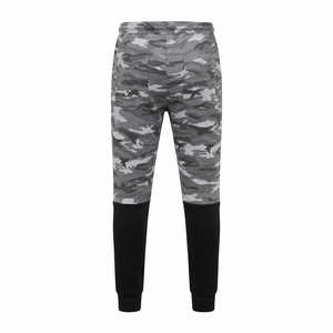 Pantalones Jogger de Camuflaje para Hombre, de Alta Calidad, Personalizados, con Bloques de Color Gris y Puños Negros, Cintura Elástica, Estilo Casual - Product Image 6