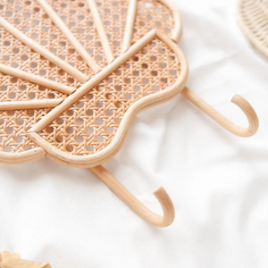 Décoration murale en rotin écologique pour chambre d'enfant, crochet mural en rotin naturel fait main, décoration de crèche, vente en gros OEM - Product Image 4