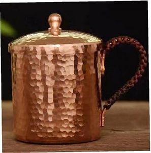 Taza Moscow Mule de Cobre con Tapa, Taza de Cobre Puro Martillado con Asa, Taza de Cerveza o Cóctel Hecha a Mano para el Hogar, Bar o Regalo - Product Image 3