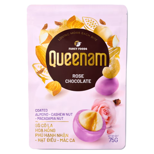 Dragées de Qualité Supérieure Vente Directe du Fabricant OEM/ODM HALAL 75G Snack aux Noix d'Amande, de Cajou et de Macadamia enrobées de Chocolat Rose - Product Image 1