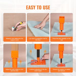 Punta de Apoyo Ajustable de 4x4 Pulgadas con Rango de Altura de 13.2-18.7 Pulgadas, Capacidad de Carga Máxima de 24700 Libras, Estructura de Acero para Uso Temporal - Product Image 6