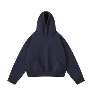 Sweat à capuche unisexe épais et oversize avec fermeture éclair, coupe ample et épaules tombantes, grandes tailles pour hommes - Product Image 3