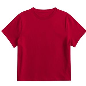 T-shirts courts pour femmes, couleur personnalisée, manches courtes, été, polyester et coton, mode, vente en gros, usine OEM, lots en vrac - Product Image 1