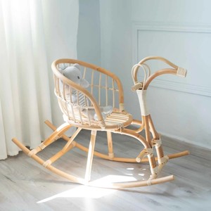 Caballito balancín de madera, diseño novedoso, animales de ratán sostenibles para montar - Product Image 6