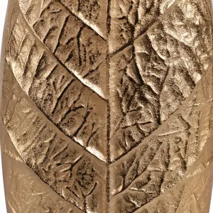 Jarrón Alto de Hierro Hecho a Mano con Diseño de Hojas, Estilo Costero, Ecológico, Decoración Moderna para Mesa de Navidad - Product Image 6